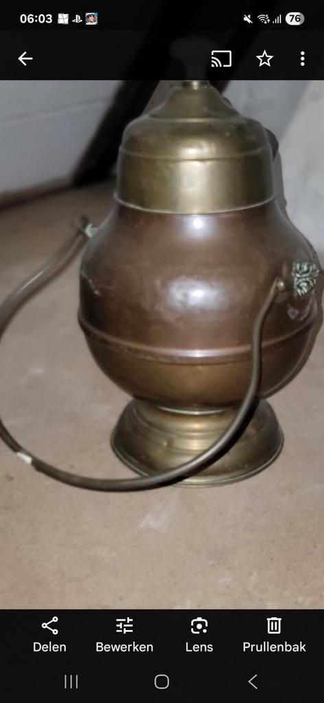 Antieke Koperen Doofpot met Deksel, Antiek en Kunst, Antiek | Koper en Brons, Koper, Ophalen of Verzenden