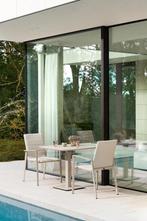 Nieuw!! Set van 2 aluminium tuinstoelen twv €200 per stoel, Ophalen, Aluminium, Stapelbaar