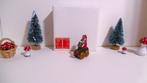 Houten Duits speelgoed miniatuur kerstman pop locomotief, Verzenden