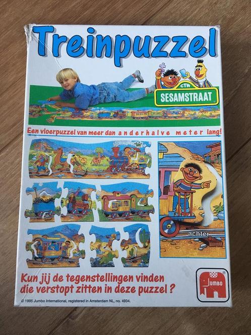 Sesamstraat vloerpuzzel trein 1.5 m lang, Kinderen en Baby's, Speelgoed | Educatief en Creatief, Gebruikt, Puzzelen, Ophalen of Verzenden