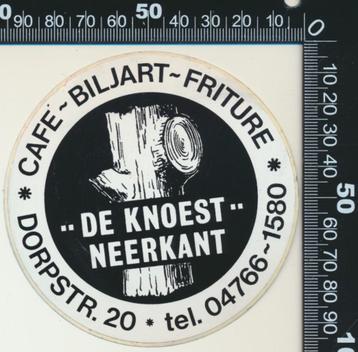 Sticker: Cafe Biljart Friture De Knoest - Neerkant beschikbaar voor biedingen