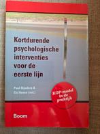 Kortdurende psychologische interventies voor de eerste lijn, Ophalen of Verzenden, Zo goed als nieuw