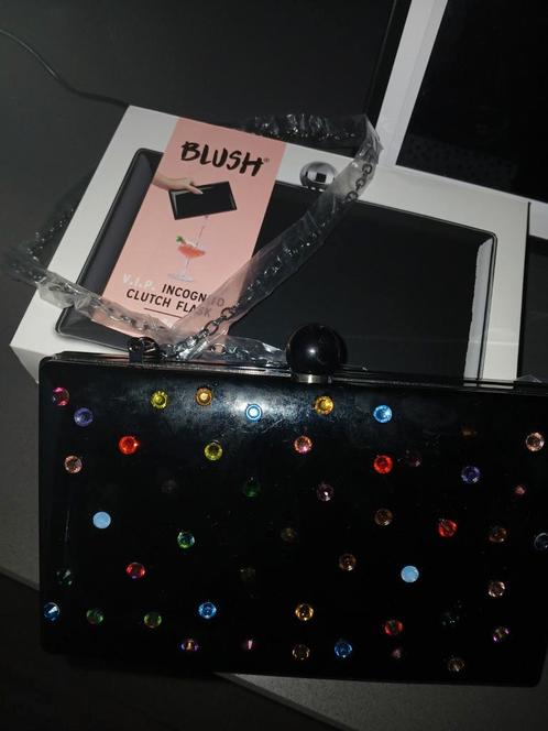Drank tas liqour bag blush, Sieraden, Tassen en Uiterlijk, Tassen | Damestassen, Nieuw, Avondtasje, Zwart, Ophalen of Verzenden