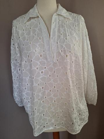 Nieuwe witte stretch broderie top van Shoeby, maat XL/XXL beschikbaar voor biedingen
