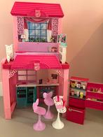 Barbiehuis inclusief accessoires, Kinderen en Baby's, Speelgoed | Poppenhuizen, Poppenhuis, Zo goed als nieuw, Ophalen