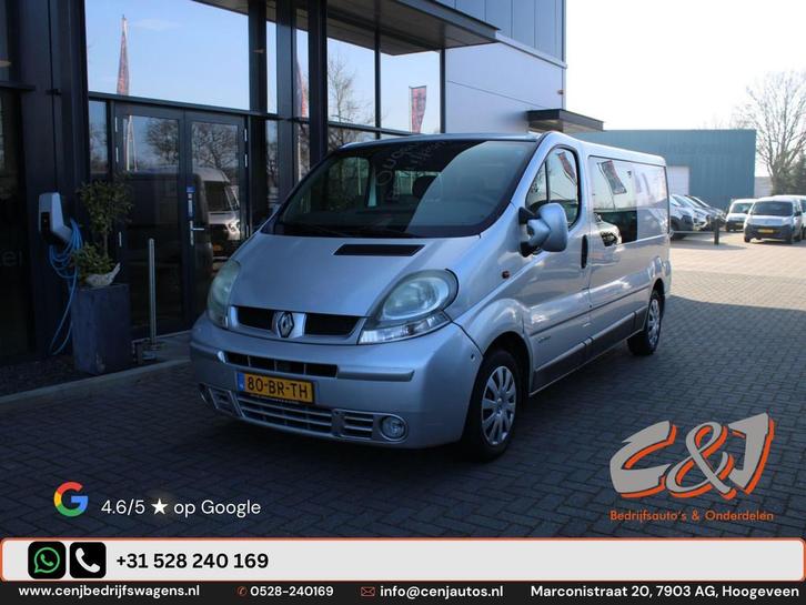 Renault Trafic 2.5 dCi L2H1 Dubbele Cabine airco cruise elek, Auto's, Bestelauto's, Bedrijf, Te koop, ABS, Alarm, Centrale vergrendeling
