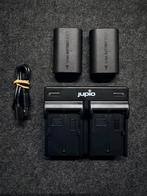 Jupio Batterij Dual Kit + Oplader Canon LP-E6, Ophalen of Verzenden, Zo goed als nieuw