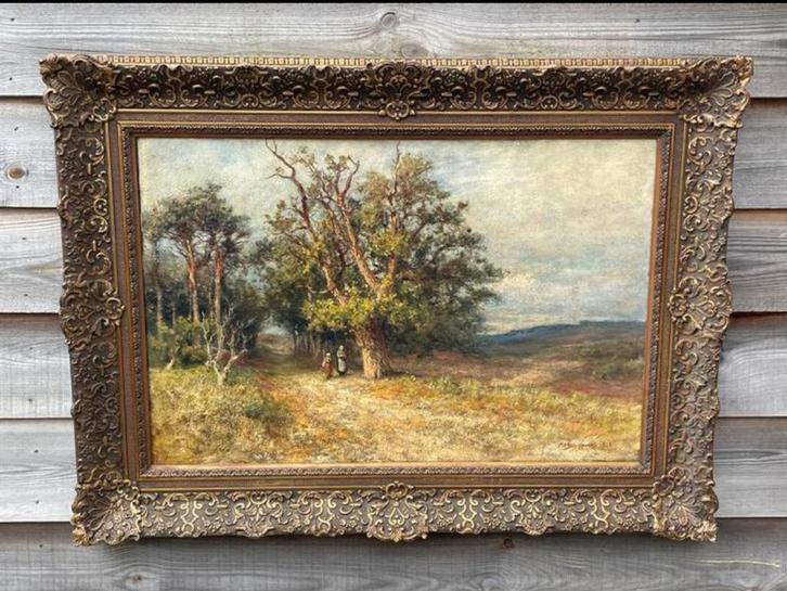 Antiek Landschap Olieverf-Schilderij  P A Schipperus 1922, Antiek en Kunst, Kunst | Schilderijen | Klassiek, Ophalen