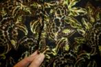 Vanilia zwart / groen tinten blader patroon jurk mt 38 32769, Kleding | Dames, Jurken, Groen, Maat 38/40 (M), Ophalen of Verzenden