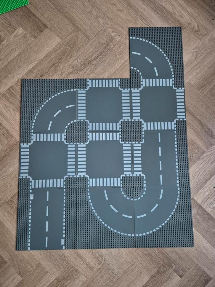 10 lego city legocity weg platen wegenplaten donkergrijs, Kinderen en Baby's, Speelgoed | Duplo en Lego, Gebruikt, Lego, Complete set