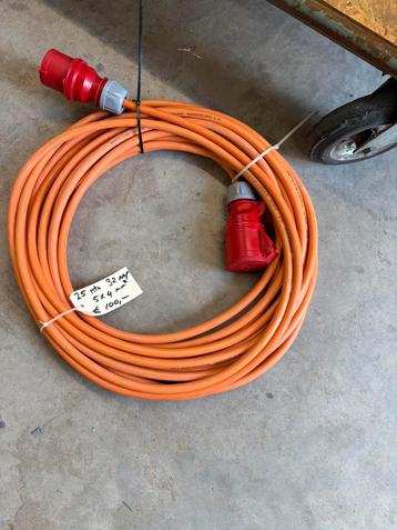 Super krachtstroom kabel. 32 amp. 5G4 mm2.  25 mtr. KOOPJE beschikbaar voor biedingen