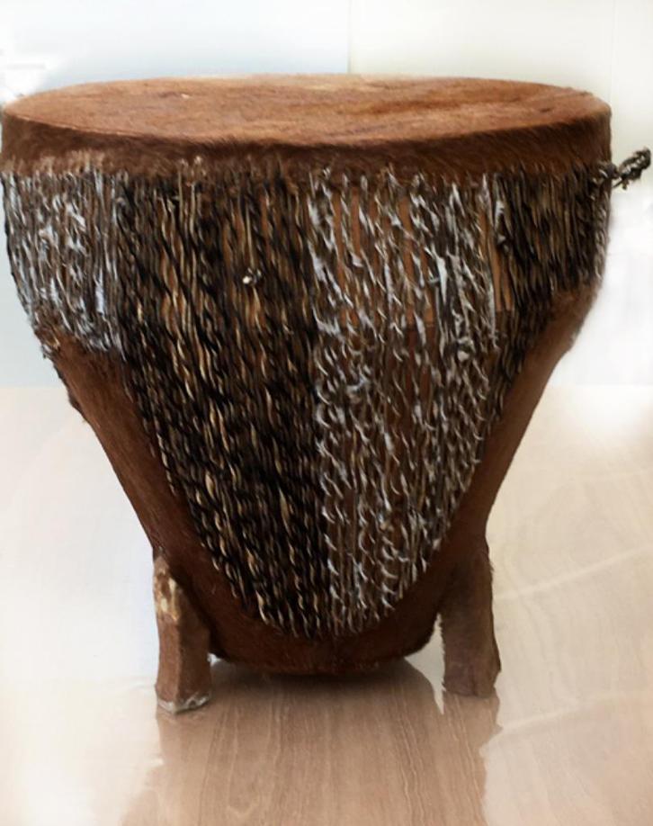 Afrikaans etnisch sjamanen drum trommel, djembé Kenia antiek, Muziek en Instrumenten, Percussie, Gebruikt, Trommel, Ophalen of Verzenden