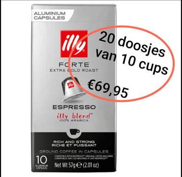 200 Illy nespresso cups forte beschikbaar voor biedingen