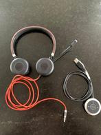 Jabra stereo headset ENC010, Evolve link UC controller, hoes, Bedraad, Ophalen of Verzenden, Zo goed als nieuw, Jabra