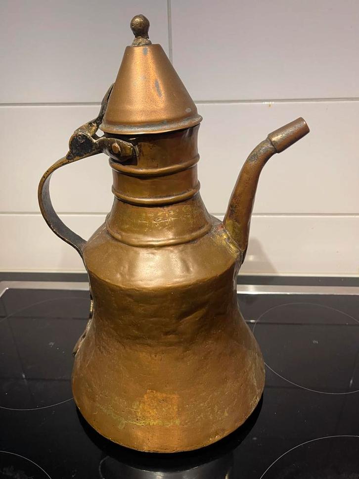 Oude Antieke Koperen Kan bieden, Antiek en Kunst, Antiek | Koper en Brons, Koper, Ophalen of Verzenden