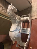 Wit hobbelpaard - Klassiek speelgoed, Ophalen of Verzenden, Gebruikt