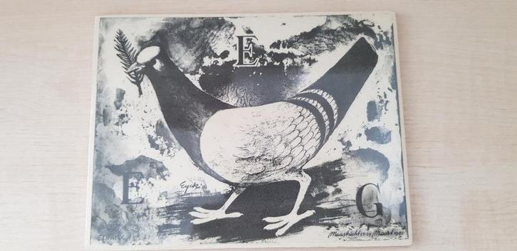 Siertegel Vredesduif Charkles Eyck, Antiek en Kunst, Antiek | Wandborden en Tegels, Ophalen of Verzenden
