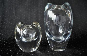 Floris Meydam, Leerdam glas – Glazen hartvaasje & ABC Vaas beschikbaar voor biedingen