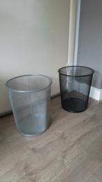 2 Schitterende Papiermanden Zwart en Grijs 35cm/24cm/30cm, Ophalen of Verzenden, Zo goed als nieuw, Minder dan 10 liter, Metaal