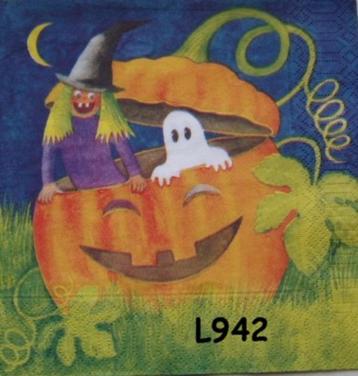 Servetten decoupage/bullet journal – halloween L942 beschikbaar voor biedingen