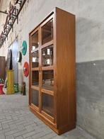 Dyrlund Deens Jaren 80 Design Vitrine Kast Teak Wandmeubel 3, 100 tot 150 cm, Glas, Ophalen of Verzenden, 150 tot 200 cm