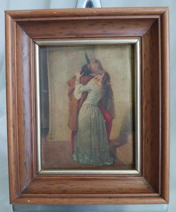 Miniatuur - De Kus - Zijde - F. Hayez - 1950 beschikbaar voor biedingen