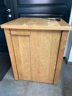 Koelkast met eikenhouten ombouw Inventum KK501, Witgoed en Apparatuur, Koelkasten en IJskasten, Zonder vriesvak, 60 cm of meer