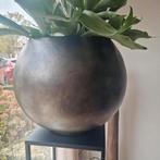 Grote bloempot zwart / goud, Ophalen, Zo goed als nieuw