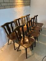 6x Bruin cafe stoeltjes gebruikt, Ophalen, Gebruikt, Bruin, Cafe