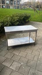 Rvs werkbank met bodemschap, Doe-het-zelf en Verbouw, Werkbanken, Ophalen, Zo goed als nieuw