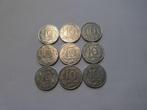 9 munten Spanje 10 centimos 1959, Ophalen of Verzenden, Overige landen, Setje