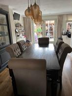Grote Eettafel met 6 stoelen, Huis en Inrichting, Tafels | Eettafels, Ophalen, Gebruikt, 200 cm of meer, 50 tot 100 cm