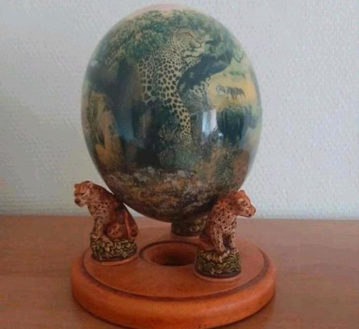 Struisvogel  , struis vogel ei big five afrika  , afrikaanse, Antiek en Kunst, Kunst | Niet-Westerse kunst, Ophalen of Verzenden