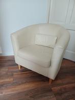 fauteuil (stoel), Huis en Inrichting, Stoelen, Wit, Leer, Ophalen of Verzenden, Zo goed als nieuw