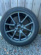 TESLA Banden- en velgenset / aero wieldoppen/ dakdrager, Nieuw, Zomerbanden, Ophalen, 19 inch