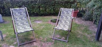 Camping strand stoelen met nieuwe stof zitting beschikbaar voor biedingen