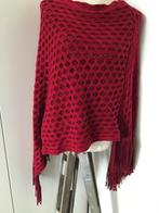 Wijnrode Poncho, Kleding | Dames, Ophalen of Verzenden, Zo goed als nieuw, Rood