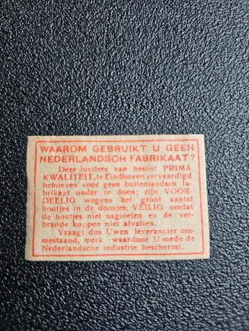 Luciferetiket Sluitzegel - Nederlands Fabrikaat beschikbaar voor biedingen