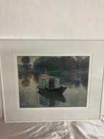 De schildersboot print Claude Monet metalen wissellijst, Antiek en Kunst, Kunst | Litho's en Zeefdrukken, Ophalen of Verzenden