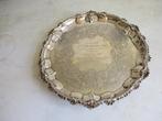 Unieke antieke 18e eeuwse zilveren butler salver anno 1797, Ophalen of Verzenden, Zilver