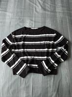 Zwarte trui met witte strepen, maat 158-164. H&M, Gebruikt, Meisje, Trui of Vest, Ophalen of Verzenden