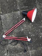 rode scharnierlamp architectenlamp vintage scharnier lamp, Huis en Inrichting, Lampen | Tafellampen, Gebruikt, Ophalen of Verzenden