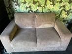 Oud-roze ribstof tweezitsbank, Huis en Inrichting, Banken | Bankstellen, Ophalen, 150 tot 200 cm, Tweepersoons, 75 tot 100 cm