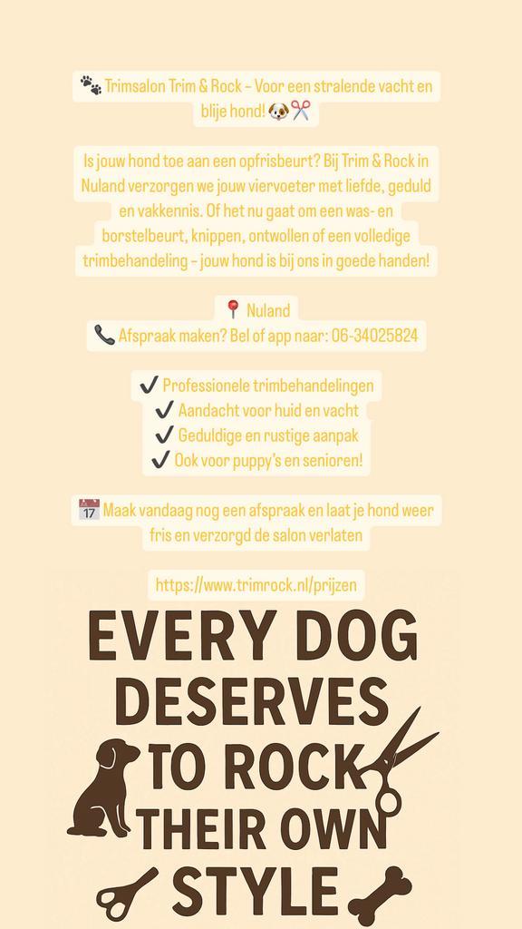 Hondentrim salon nuland, Dieren en Toebehoren, Honden-accessoires, Nieuw, Ophalen of Verzenden