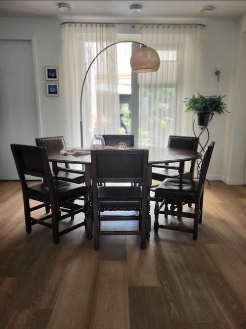 Eetkamer, engelse stijl, Huis en Inrichting, Complete eetkamers, Gebruikt, 6 tot 8 stoelen, Ophalen