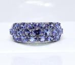 Zilveren 925 Ring. 19 Tanzanieten 2,85 Carat, Maat 16 mm, Sieraden, Tassen en Uiterlijk, Ringen, GEEN, Verzenden, Geen, Nieuw