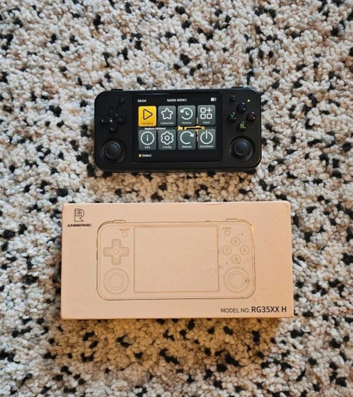 Anbernic RG35XX H (Zwart) - 32GB + 128GB SD kaart!, Spelcomputers en Games, Spelcomputers | Overige, Zo goed als nieuw, Ophalen of Verzenden