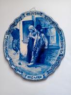 PORCELEYNE FLES PLAQUETTE DELFTS BLAUW PRAATJE MAKEN, Ophalen of Verzenden