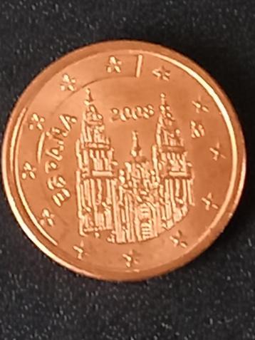 41: 1 Eurocent in nieuwstaat SPANJE 2008    beschikbaar voor biedingen