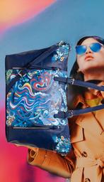 GAVE DESIGUAL tas ZGAN met leuke opdruk!!, Ophalen of Verzenden, Zo goed als nieuw, Blauw, Schoudertasje